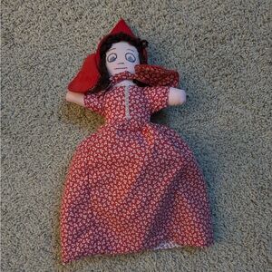 Vintage Topsy Turvy Rag Cloth Doll Featuring Little Red Riding Hood Characters